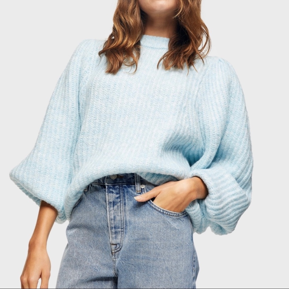 Topshop Statement Sleeve Sweater